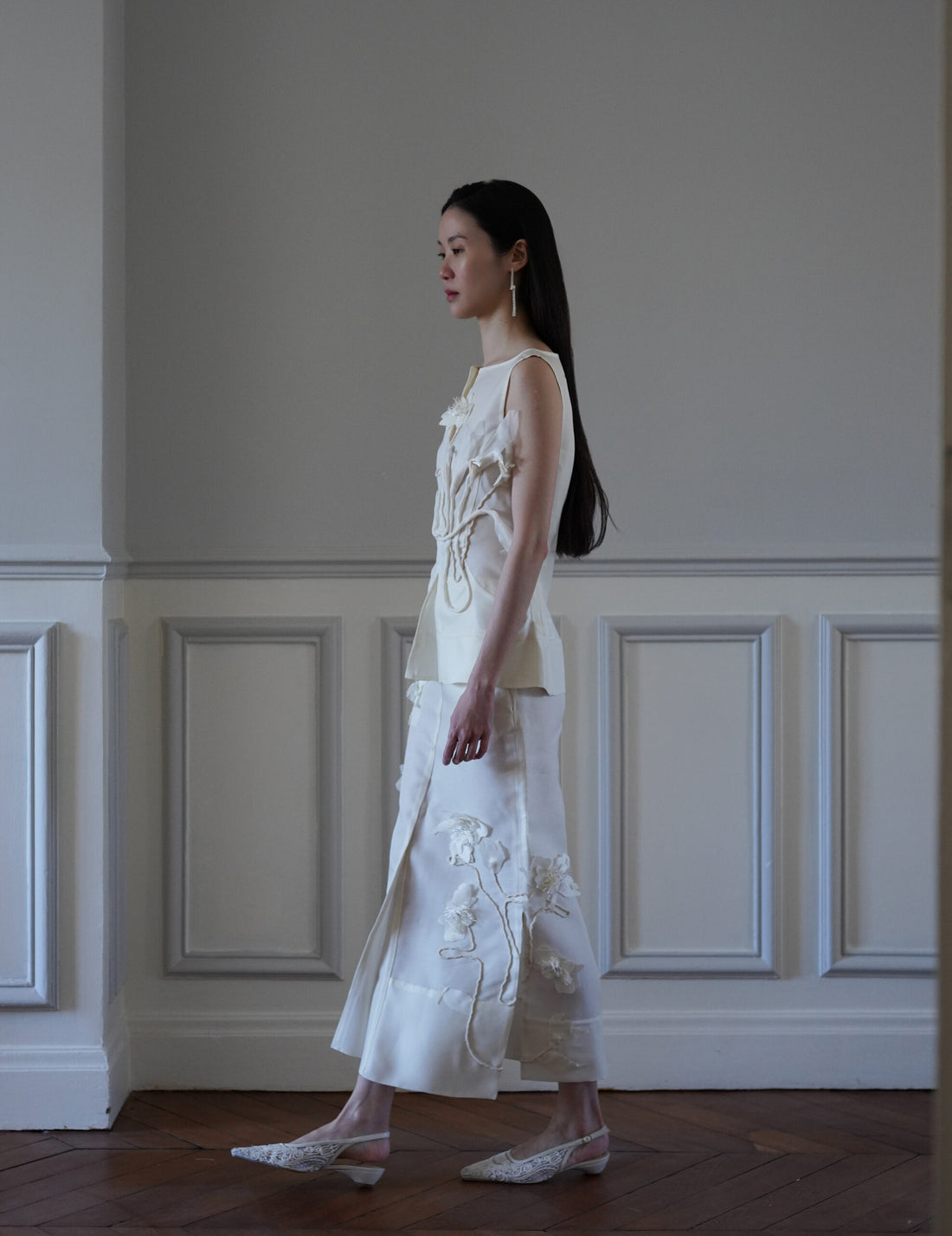 Mark Kenly Domino Tan ｜Atelier Noshie Skirt・Ivory