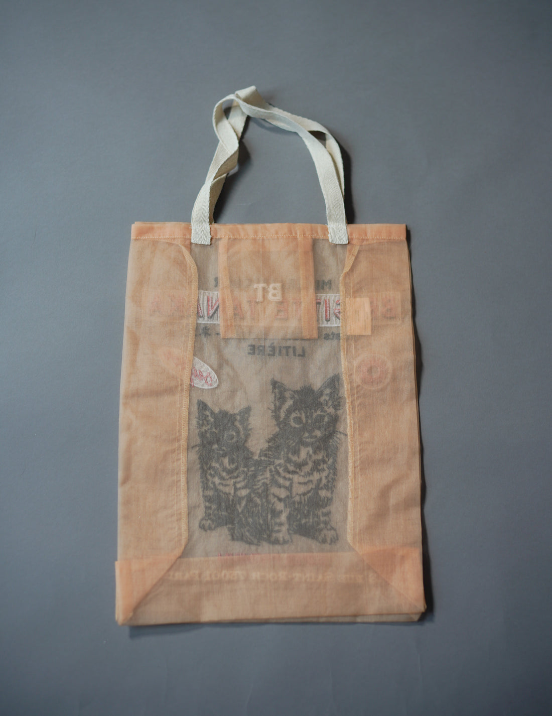 Brigitte Tanaka | Chat Peach Embroidered Organza Bag