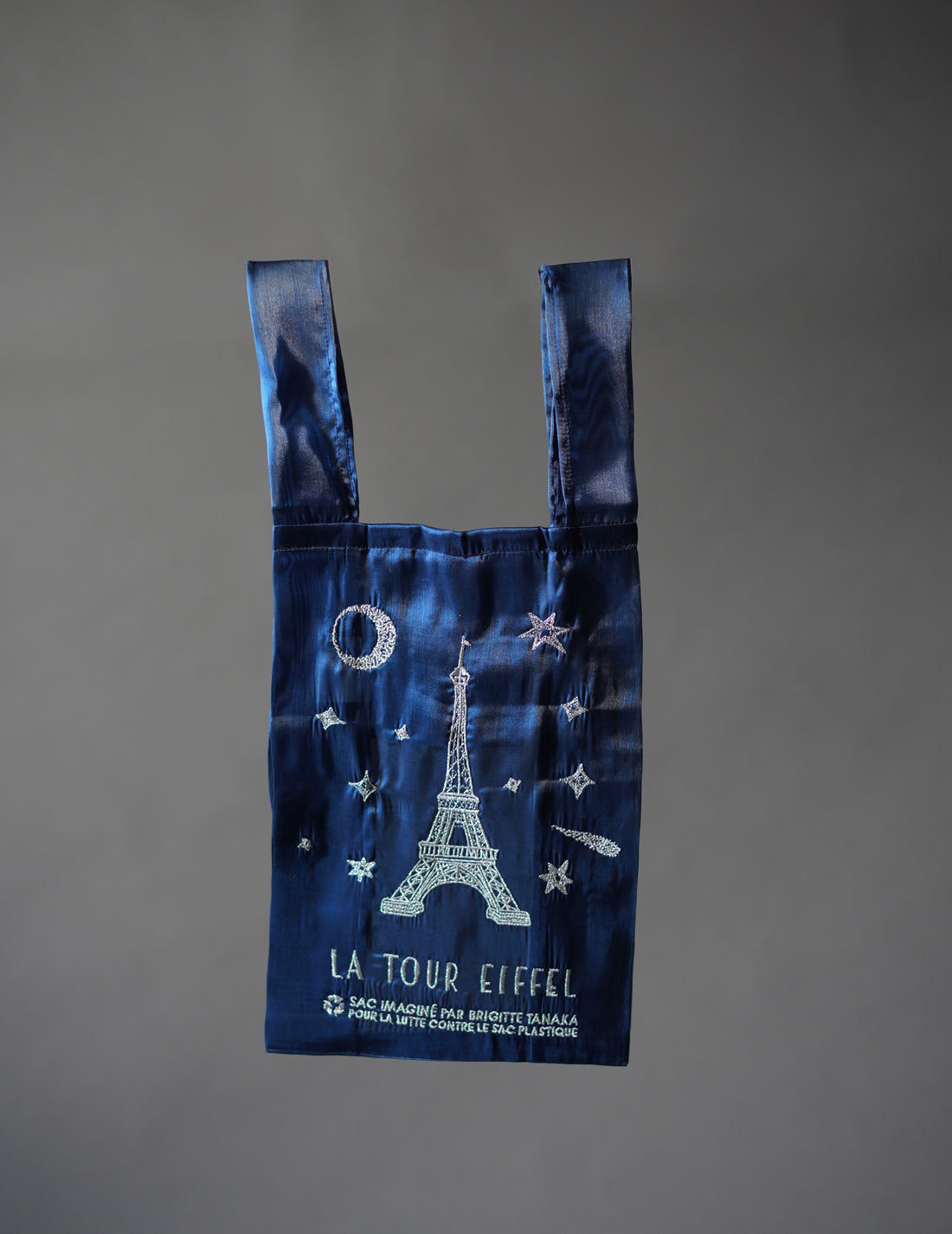 Brigitte Tanaka | Eiffel Tower Embroidered Organza Bag Blue・ Small