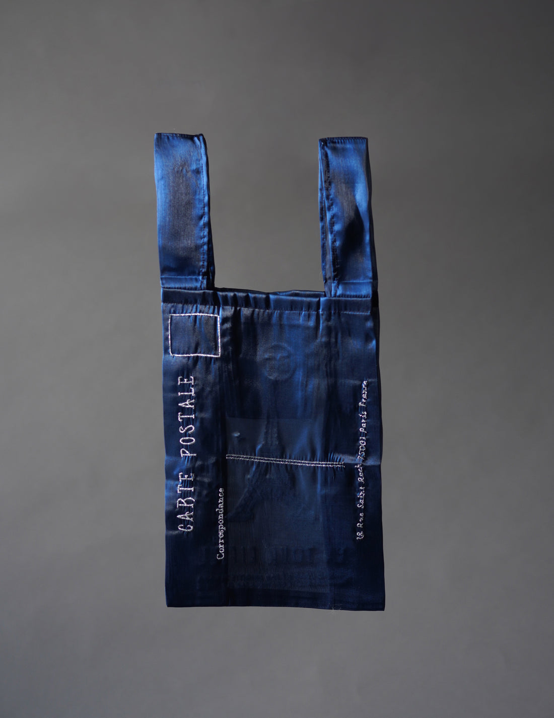 Brigitte Tanaka | Eiffel Tower Embroidered Organza Bag Blue・ Small