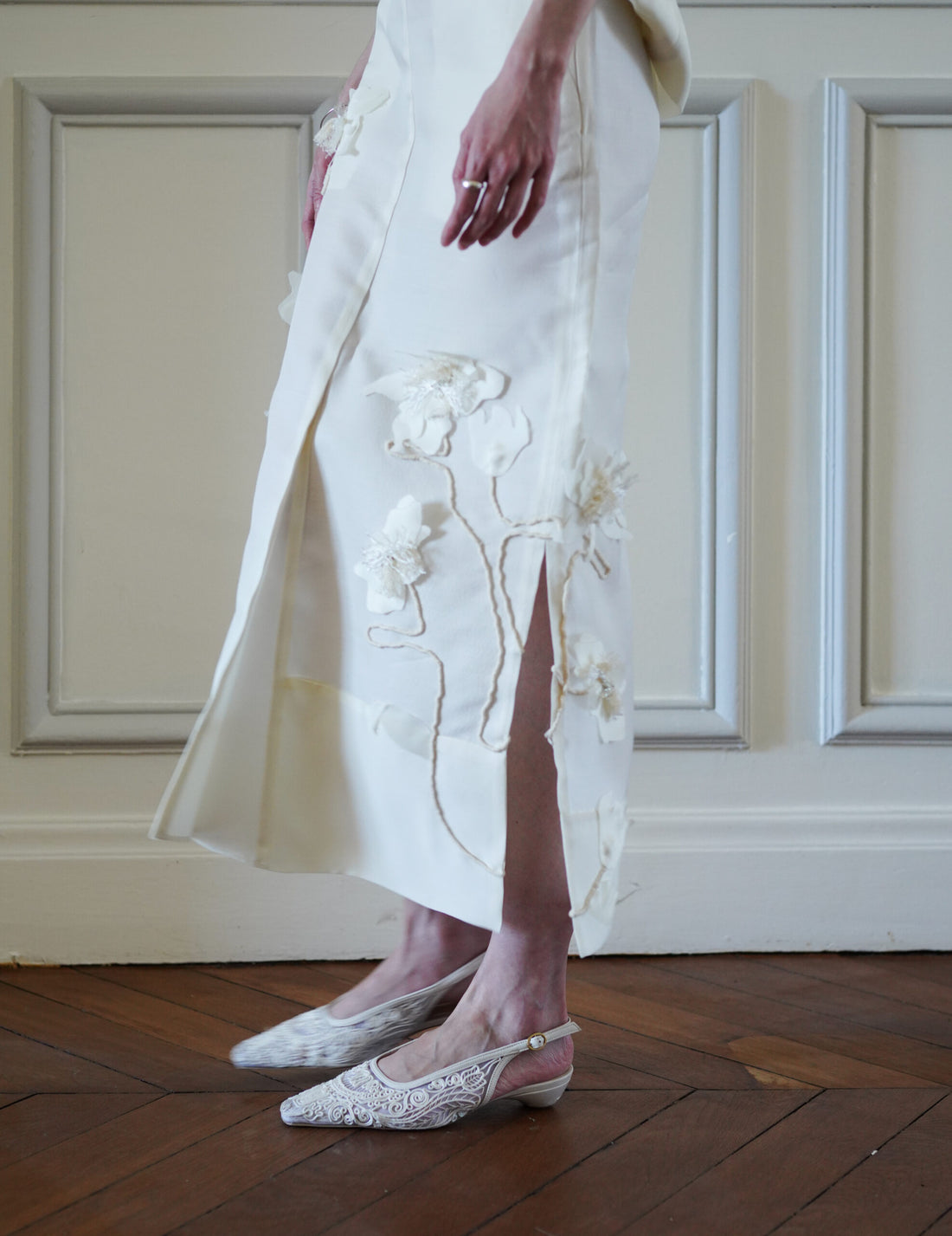 Mark Kenly Domino Tan ｜Atelier Noshie Skirt・Ivory