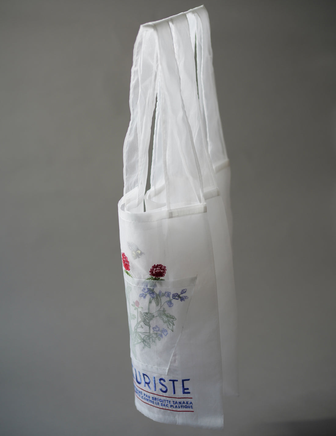 Brigitte Tanaka | Red Florist Embroidered Organza Bag