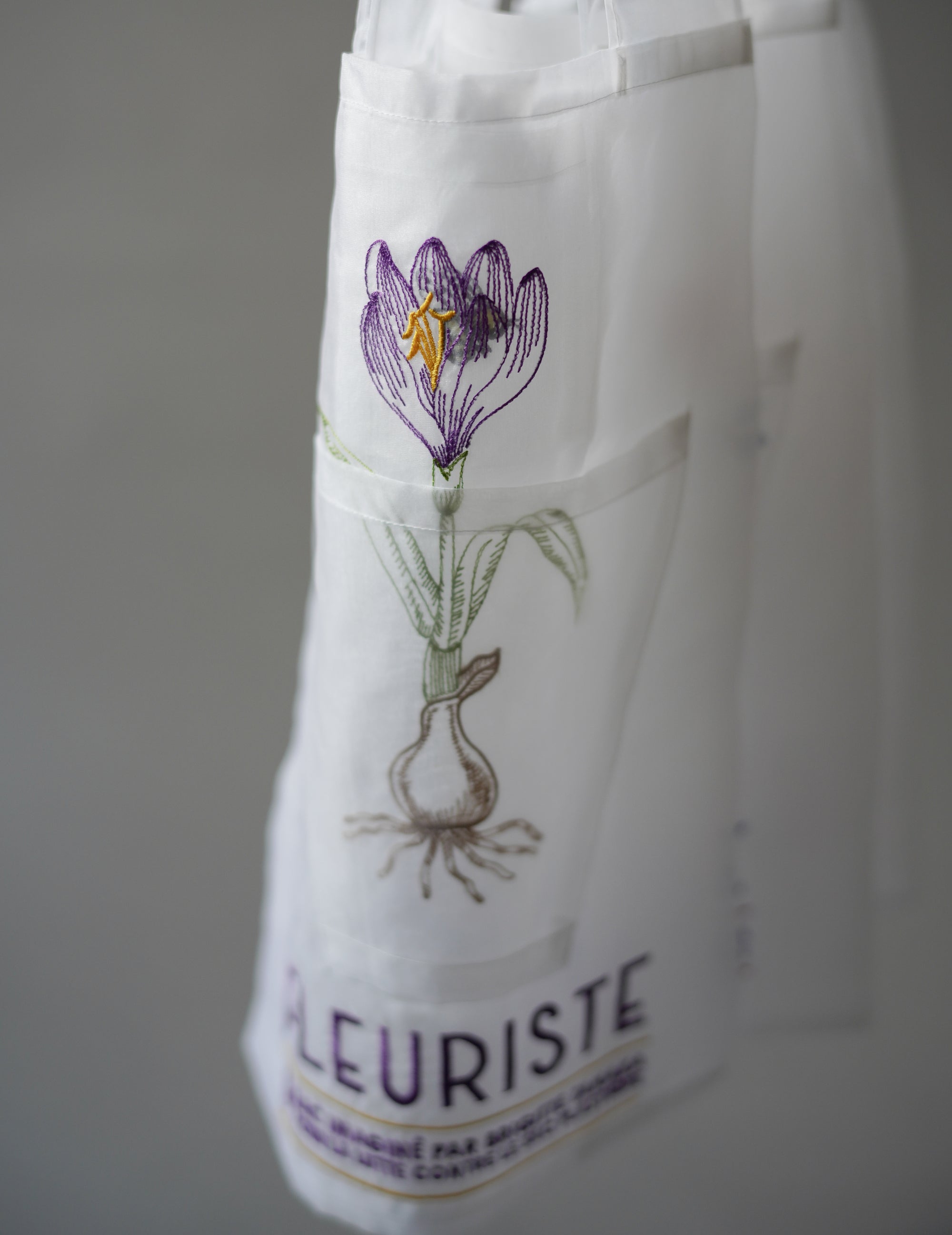 Florist Bulb Embroidered Organza Bag