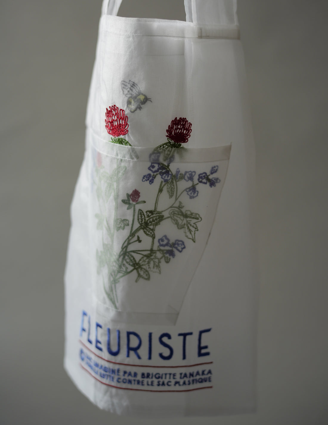 Brigitte Tanaka | Red Florist Embroidered Organza Bag