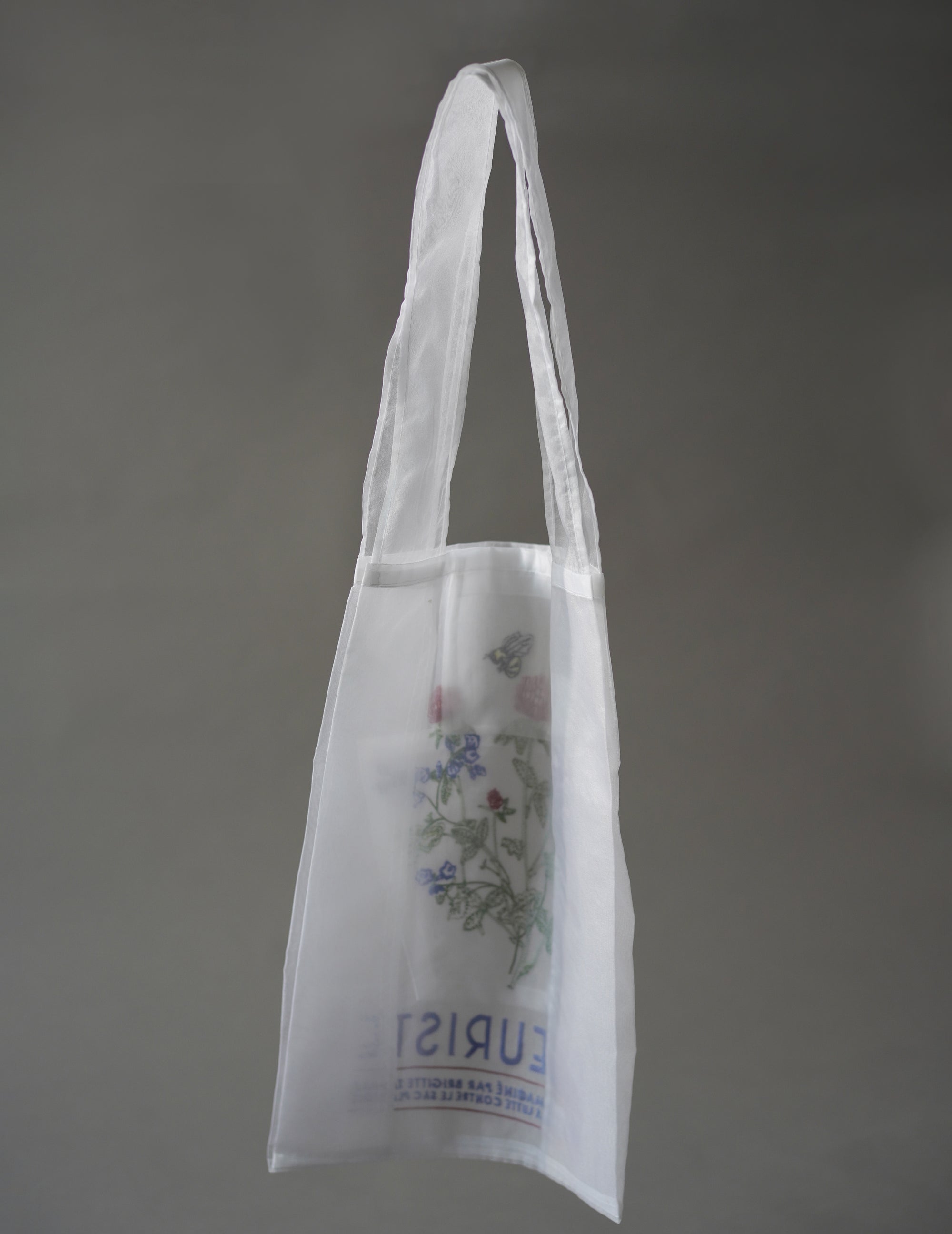 Red Florist Embroidered Organza Bag