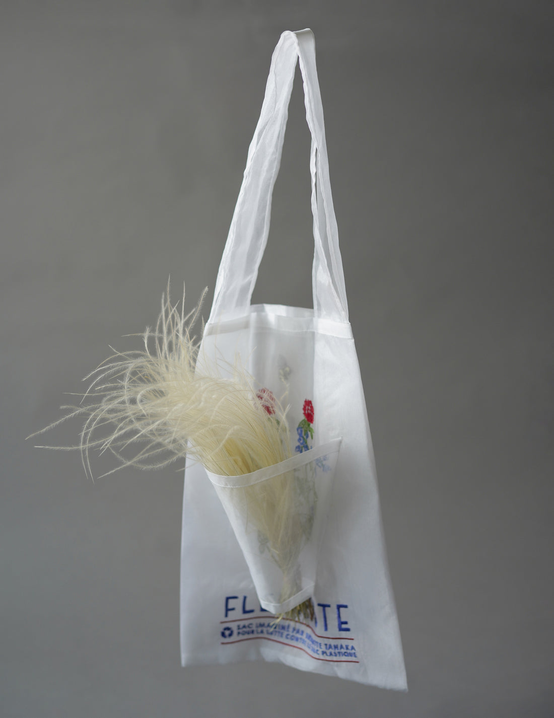 Brigitte Tanaka | Red Florist Embroidered Organza Bag