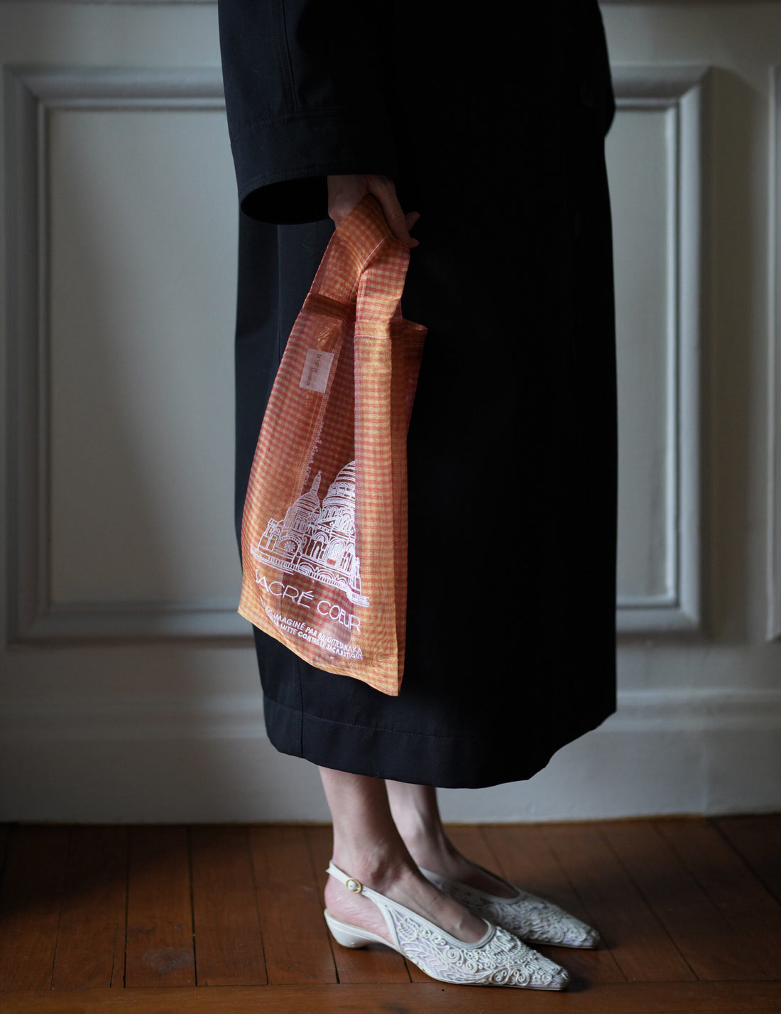 Brigitte Tanaka | Paris Sacré-Cœur Embroidered Organza Bag・Red Check