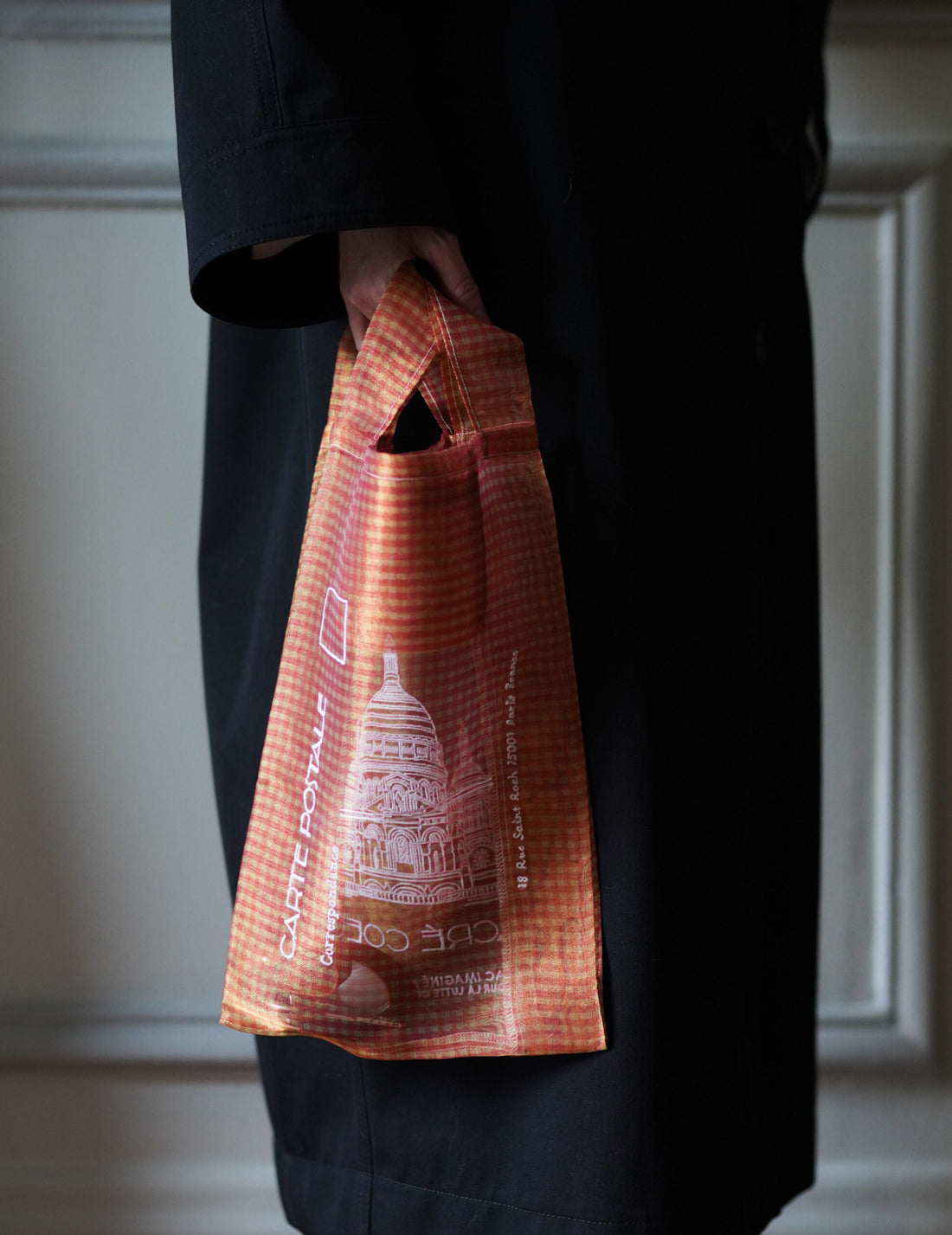 Brigitte Tanaka | Paris Sacré-Cœur Embroidered Organza Bag・Red Check