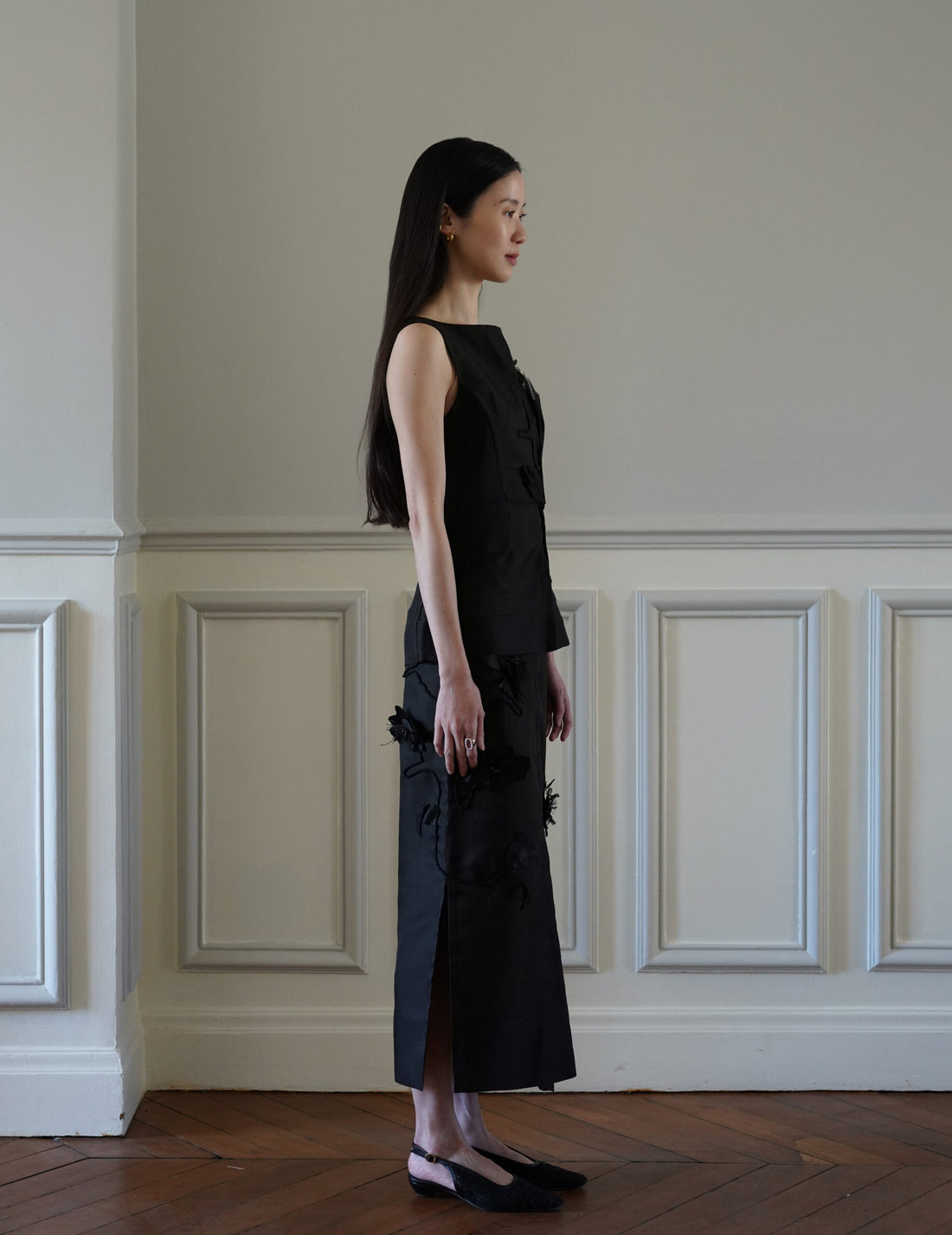 Mark Kenly Domino Tan｜Atelier Noshie Skirt・Black