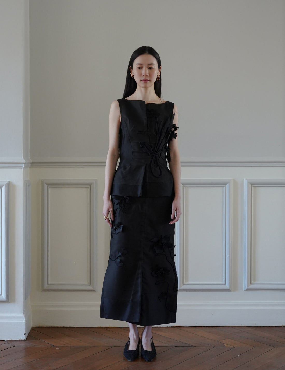 Mark Kenly Domino Tan｜Atelier Noshie Skirt・Black