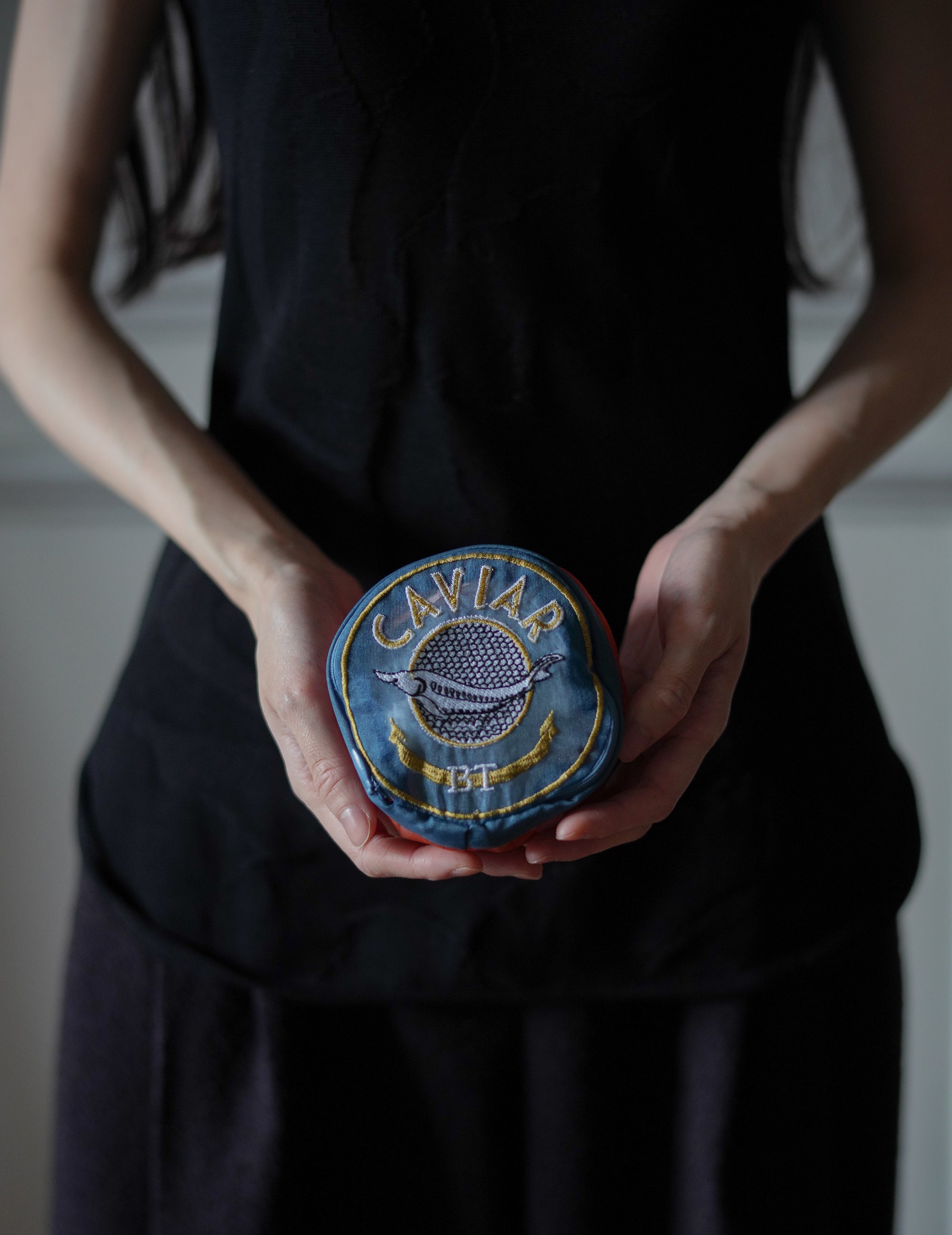 Caviar Embroidered Organza Pouch