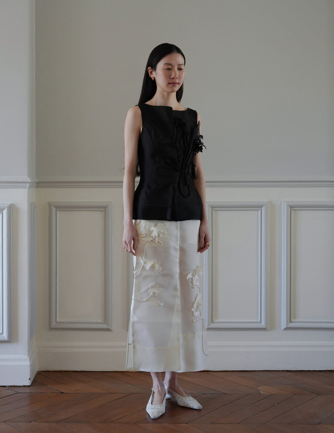 Mark Kenly Domino Tan ｜Atelier Noshie Skirt・Ivory