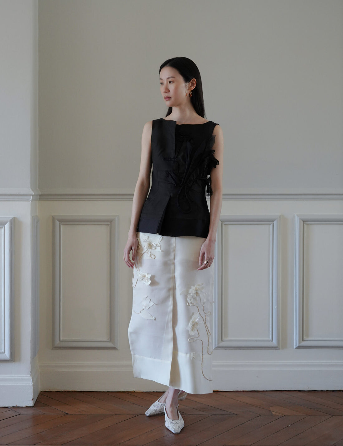 Mark Kenly Domino Tan ｜Atelier Noshie Skirt・Ivory
