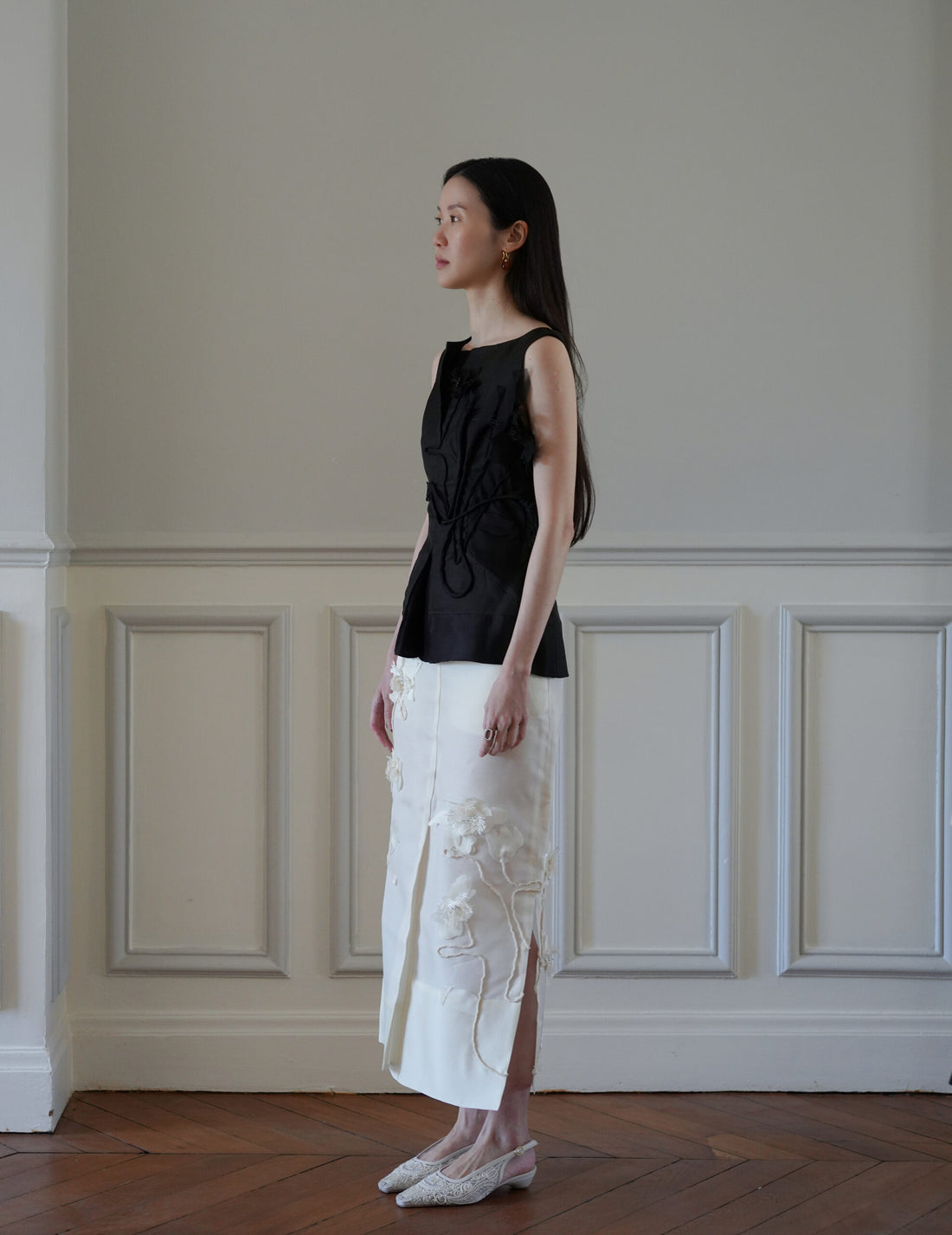 Mark Kenly Domino Tan ｜Atelier Noshie Skirt・Ivory