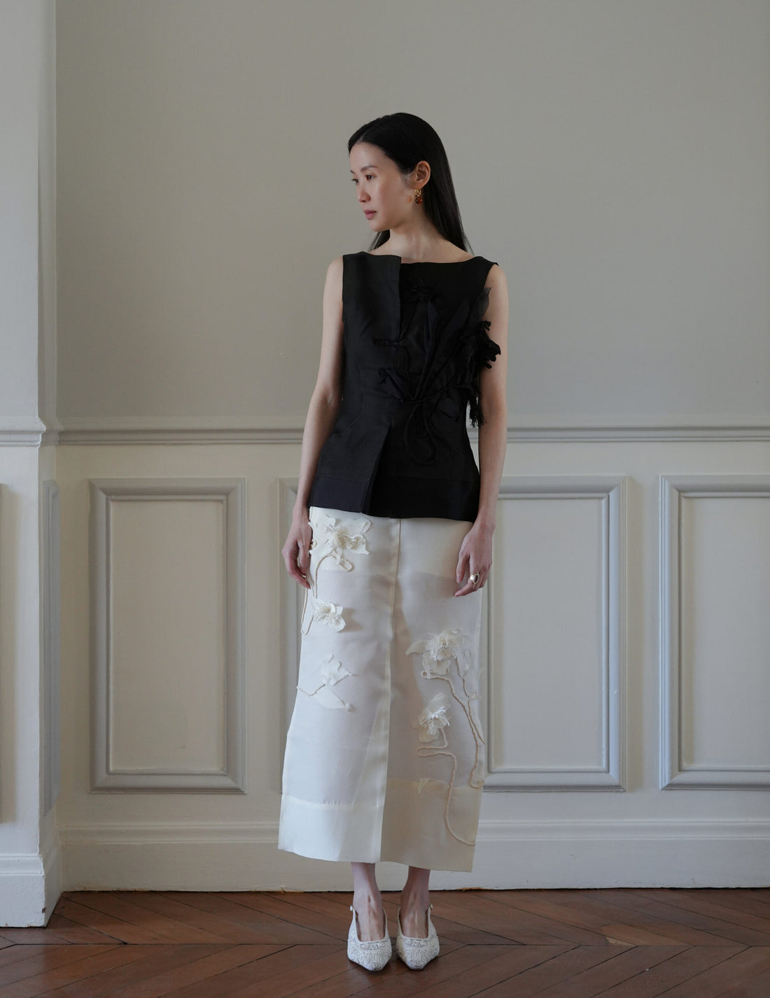 Mark Kenly Domino Tan ｜Atelier Noshie Skirt・Ivory