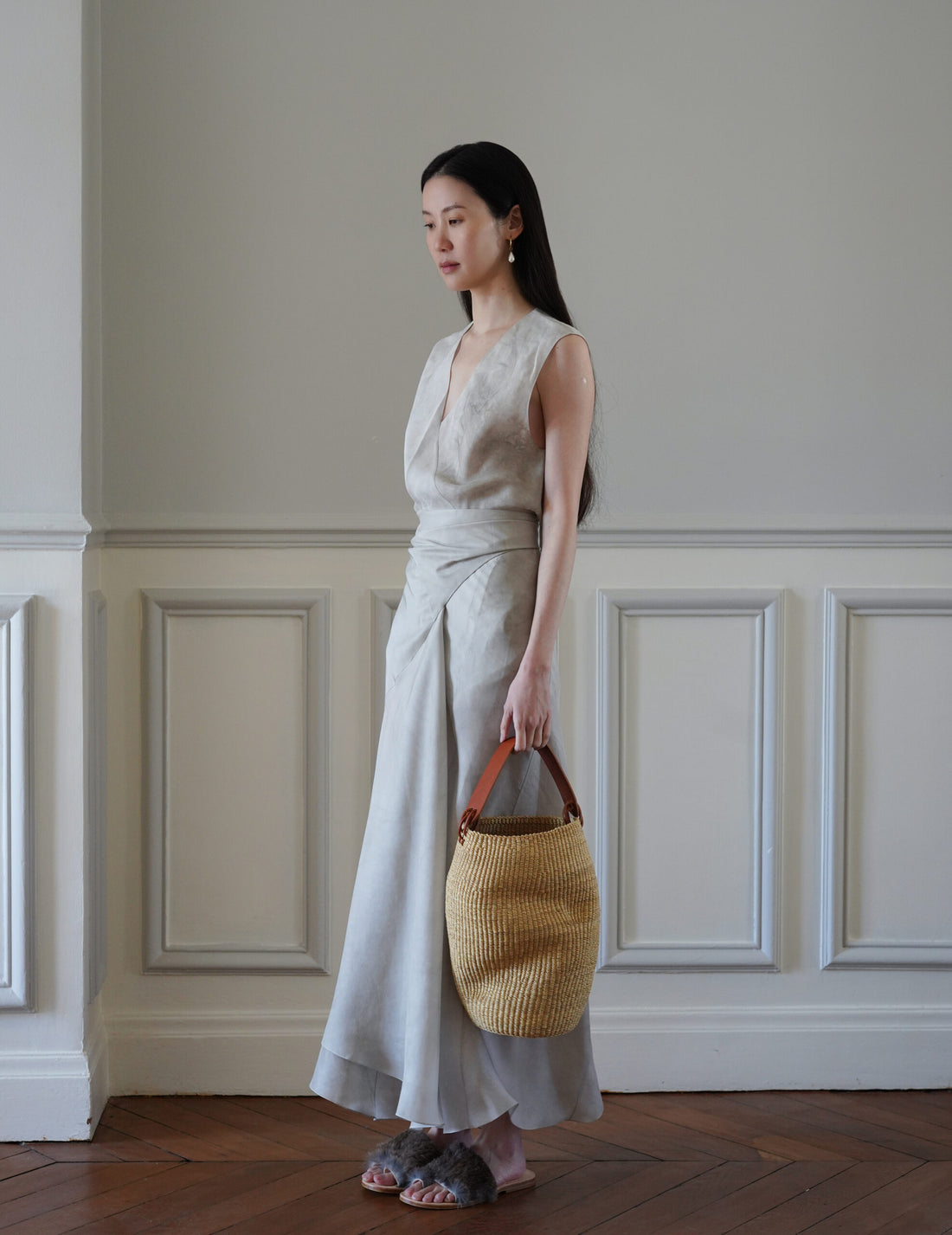 CORTANA | Dali Silk Top・Fade Ash