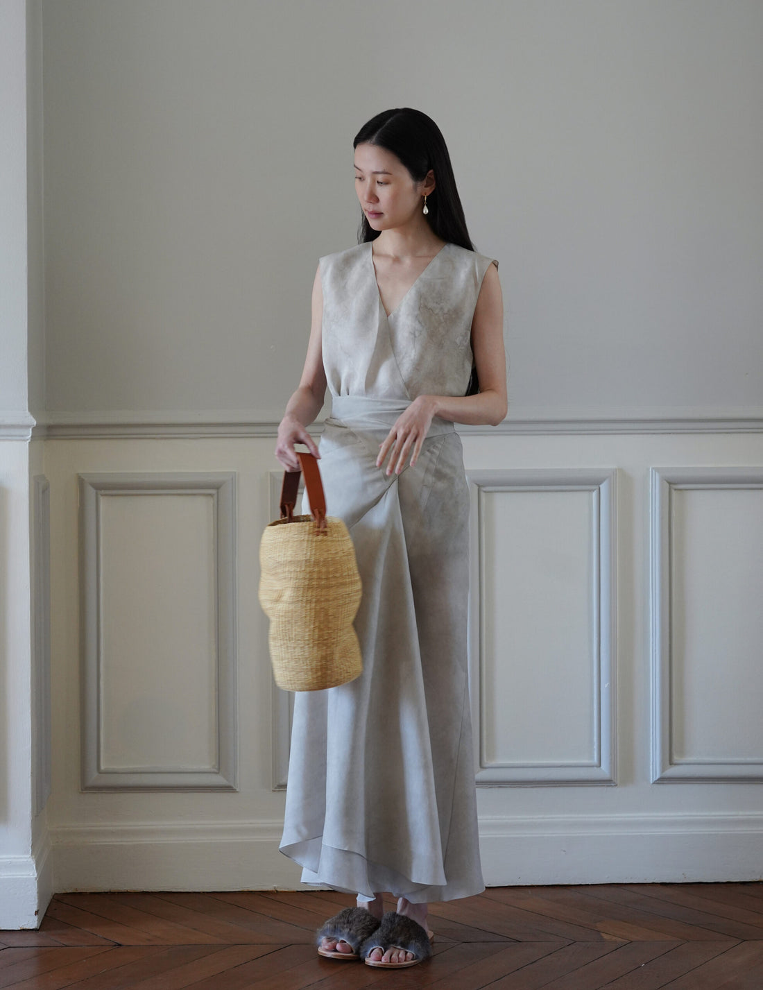 CORTANA | Dali Wrap Skirt・Fade Ash