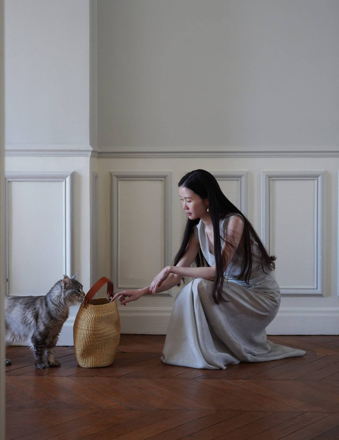 CORTANA | Dali Wrap Skirt・Fade Ash