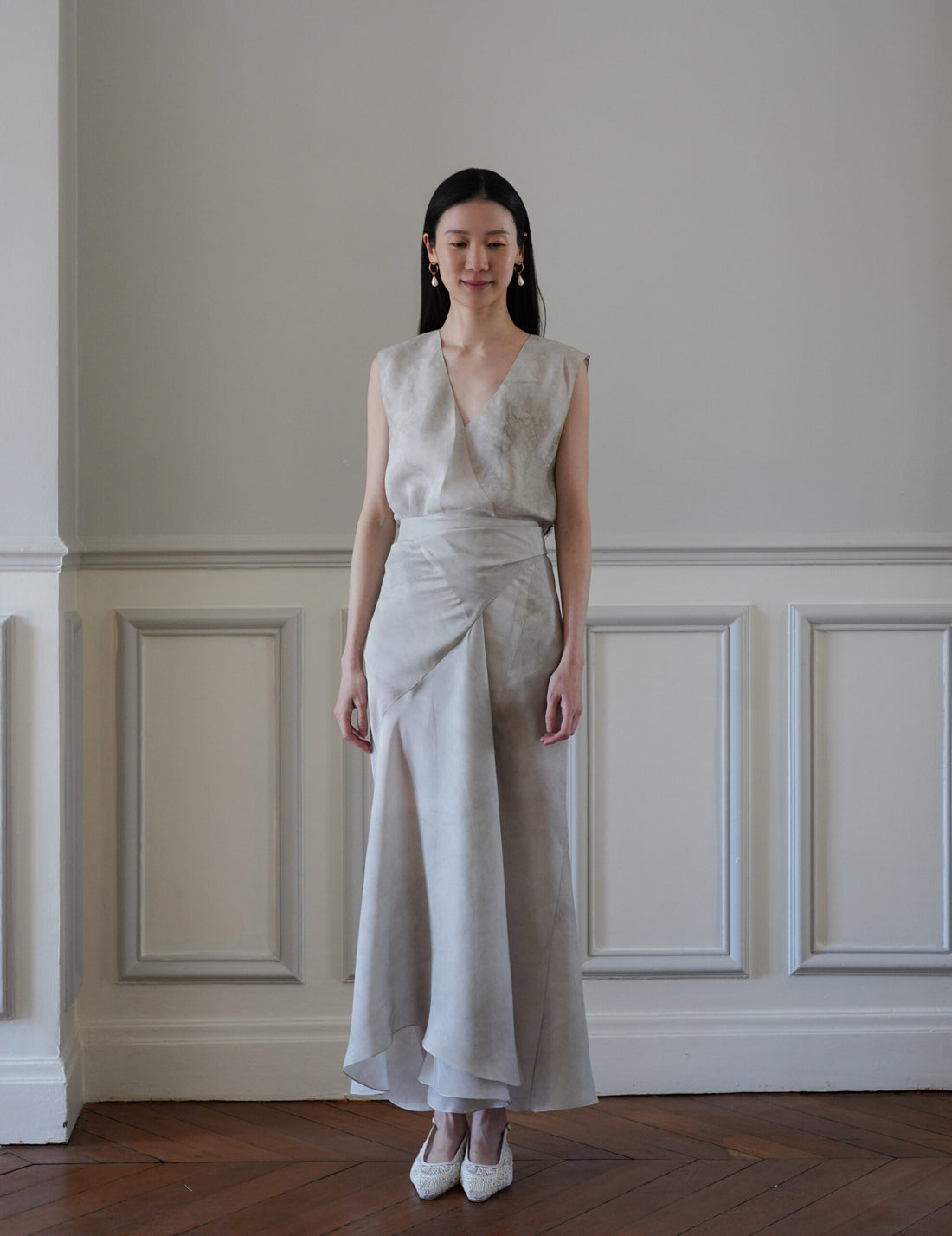 CORTANA | Dali Wrap Skirt・Fade Ash