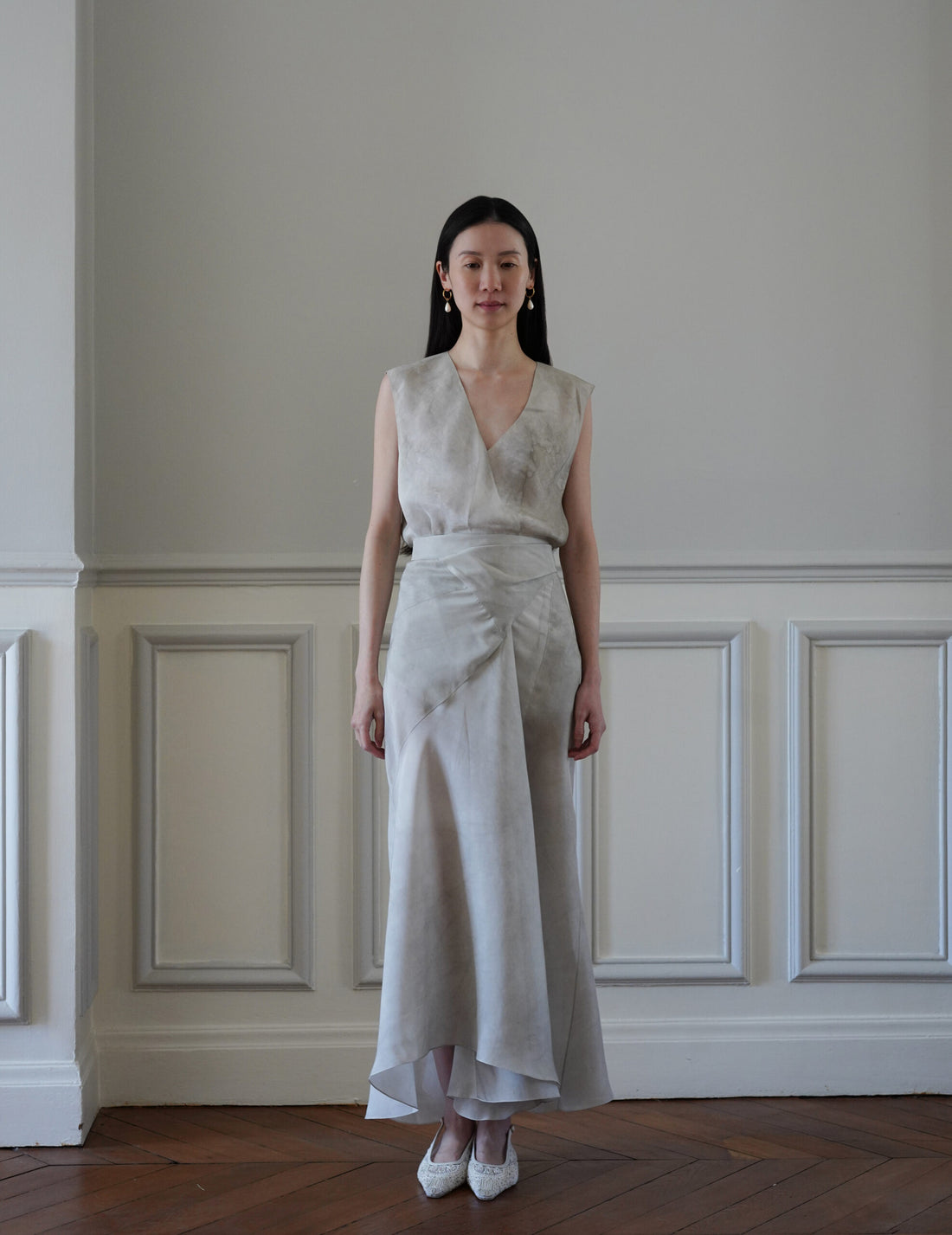 CORTANA | Dali Wrap Skirt・Fade Ash