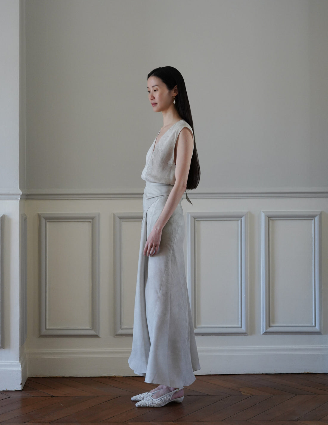 CORTANA | Dali Wrap Skirt・Fade Ash