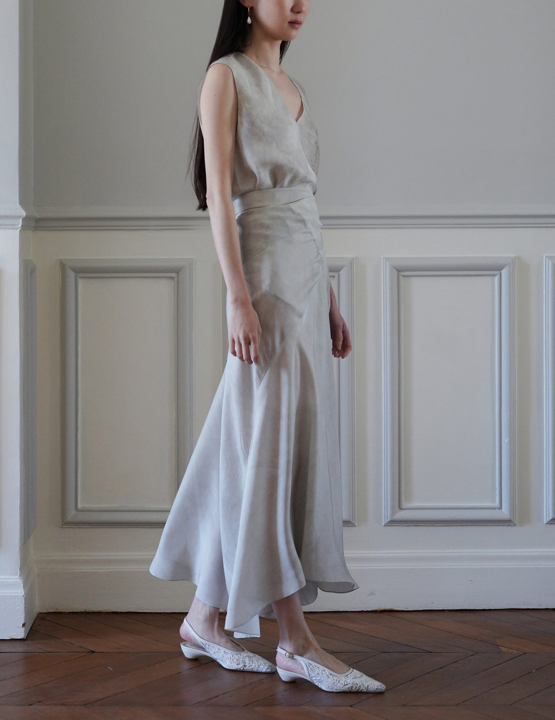 CORTANA | Dali Wrap Skirt・Fade Ash