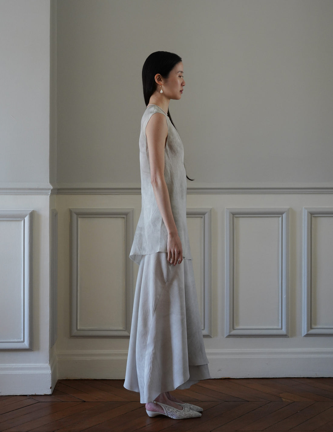 CORTANA | Dali Silk Top・Fade Ash