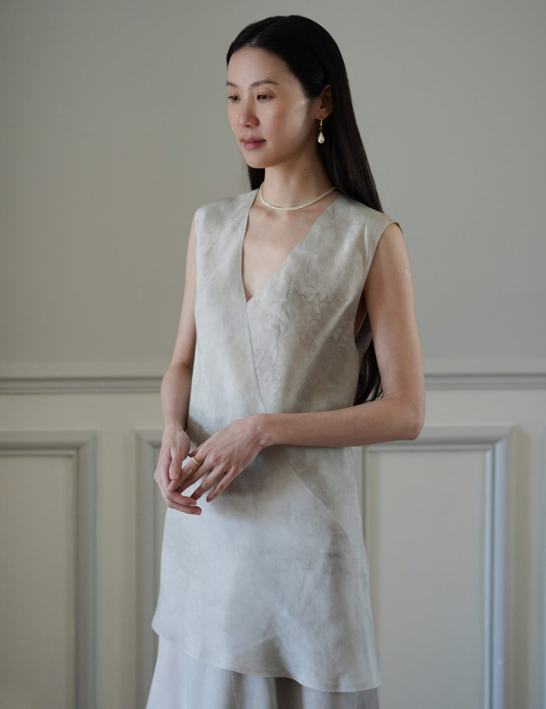 CORTANA | Dali Silk Top・Fade Ash