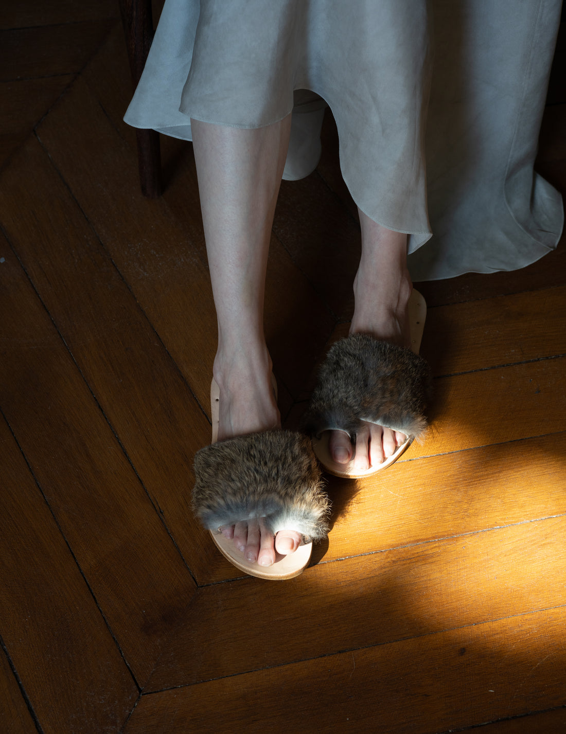 QUITAN | Fur Sandals・Natural