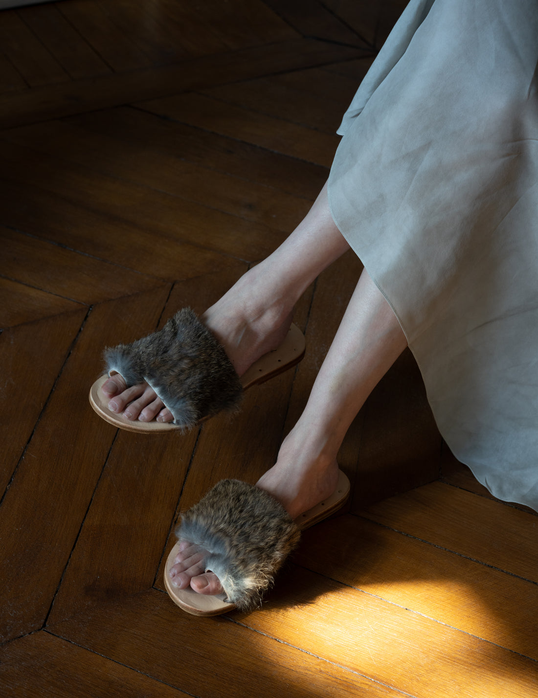 QUITAN | Fur Sandals・Natural