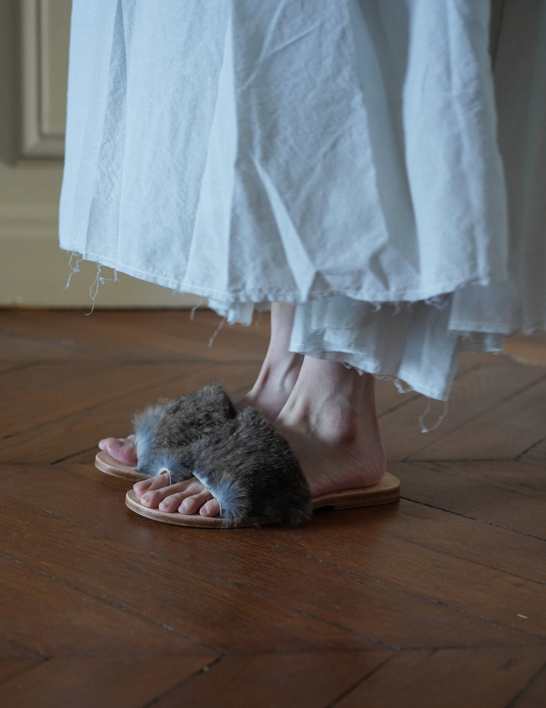 QUITAN | Fur Sandals・Natural