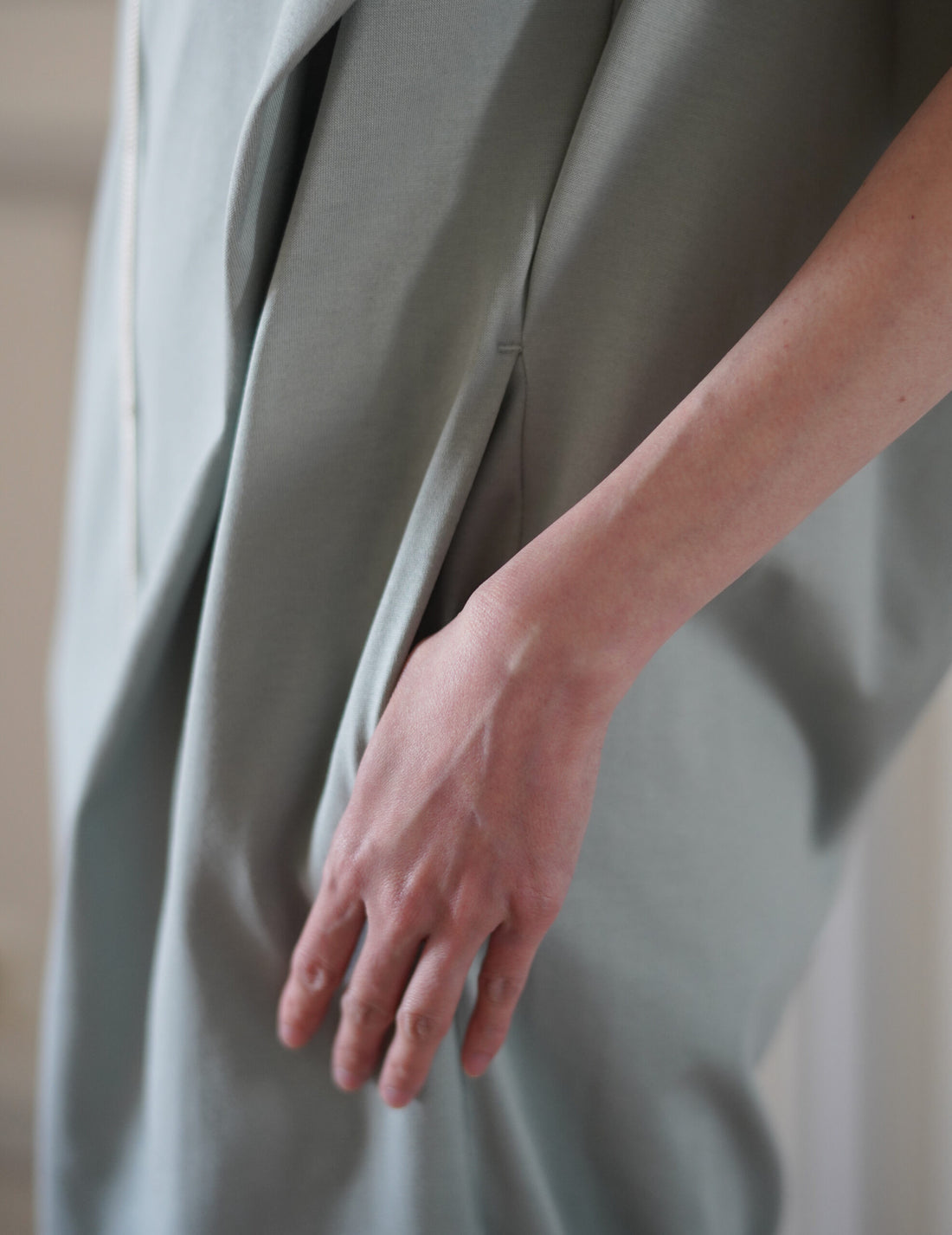 Mame Kurogouchi | Cotton Jersey Asymmetric Dress - Grey