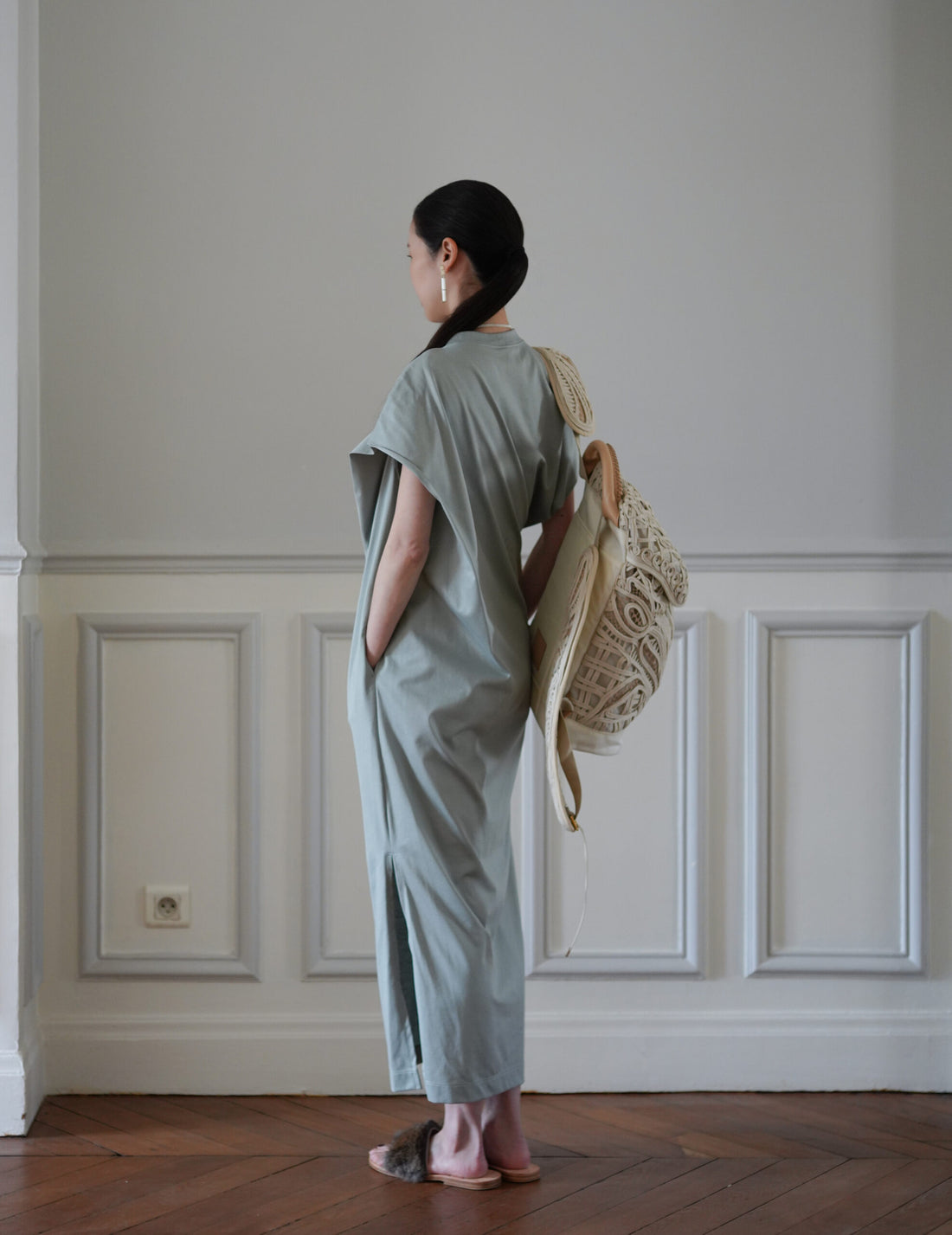 Mame Kurogouchi | Cording Embroidery Backpack - Beige