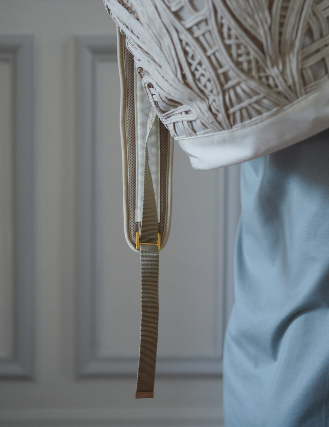 Mame Kurogouchi | Cording Embroidery Backpack - Beige