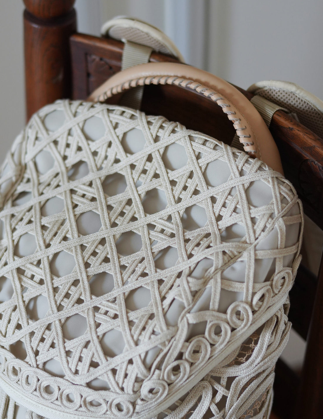 Mame Kurogouchi | Cording Embroidery Backpack - Beige