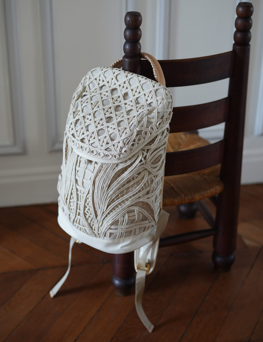 Mame Kurogouchi | Cording Embroidery Backpack - Beige
