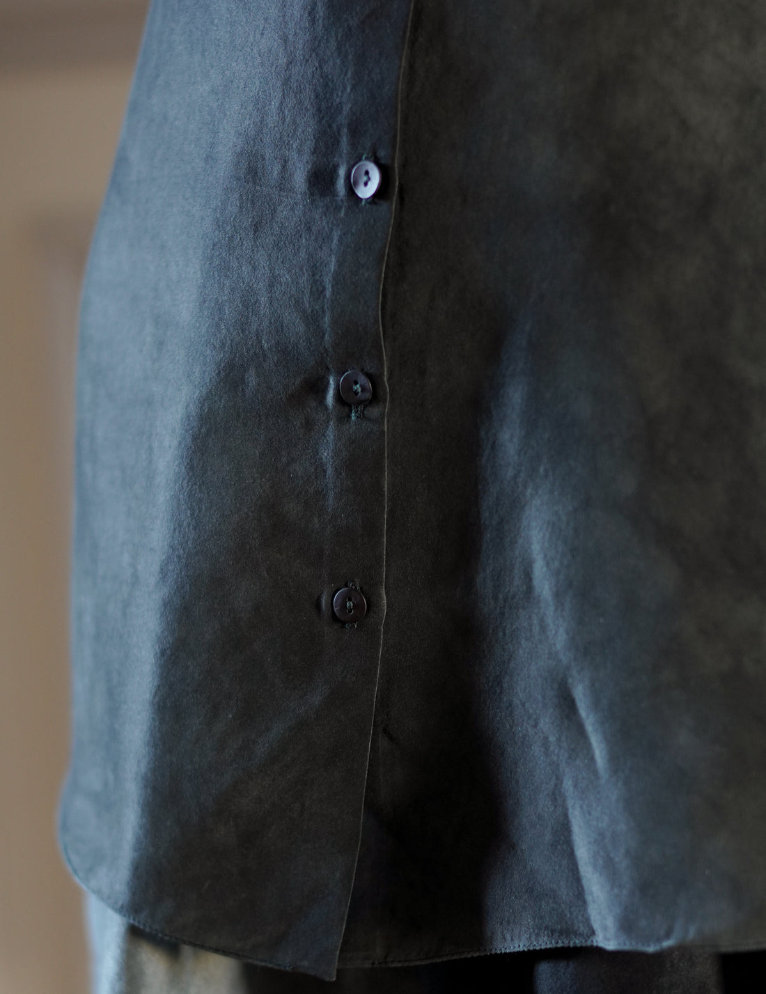CORTANA | Salome Silk Shirt・Smoky Blue