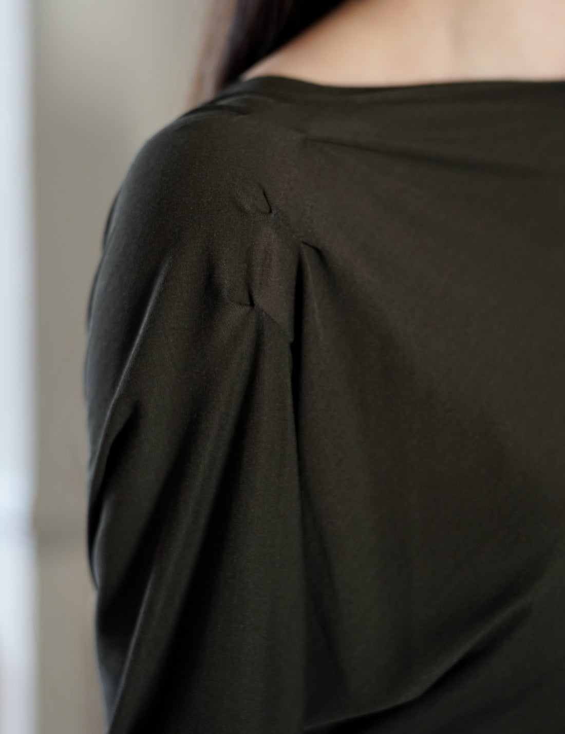 CORTANA | Anghela Draped Dress・Dark Green