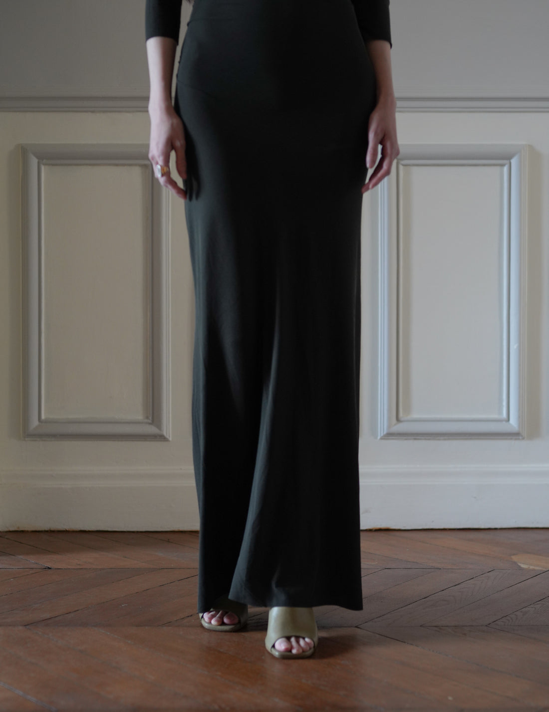 CORTANA | Anghela Draped Dress・Dark Green