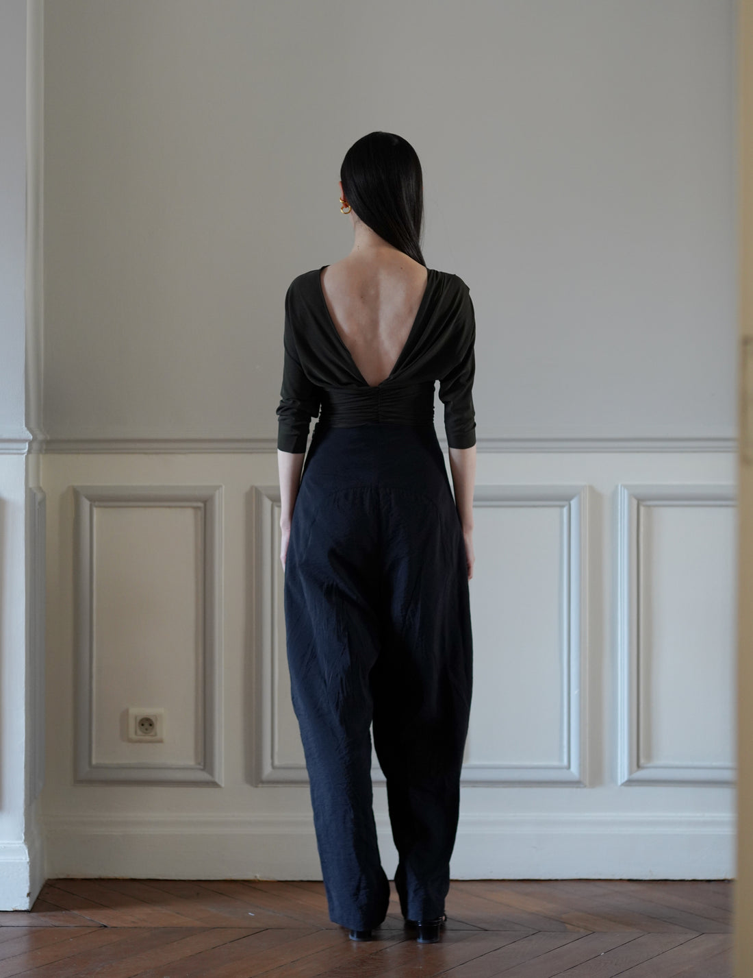 CORTANA | Anghela Draped Dress・Dark Green