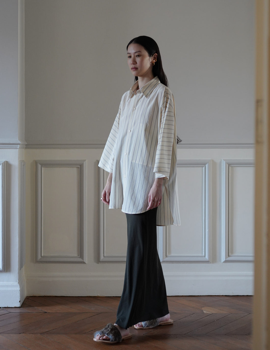 QUITAN | 3/4 Sleeve Shirt・Ivory White