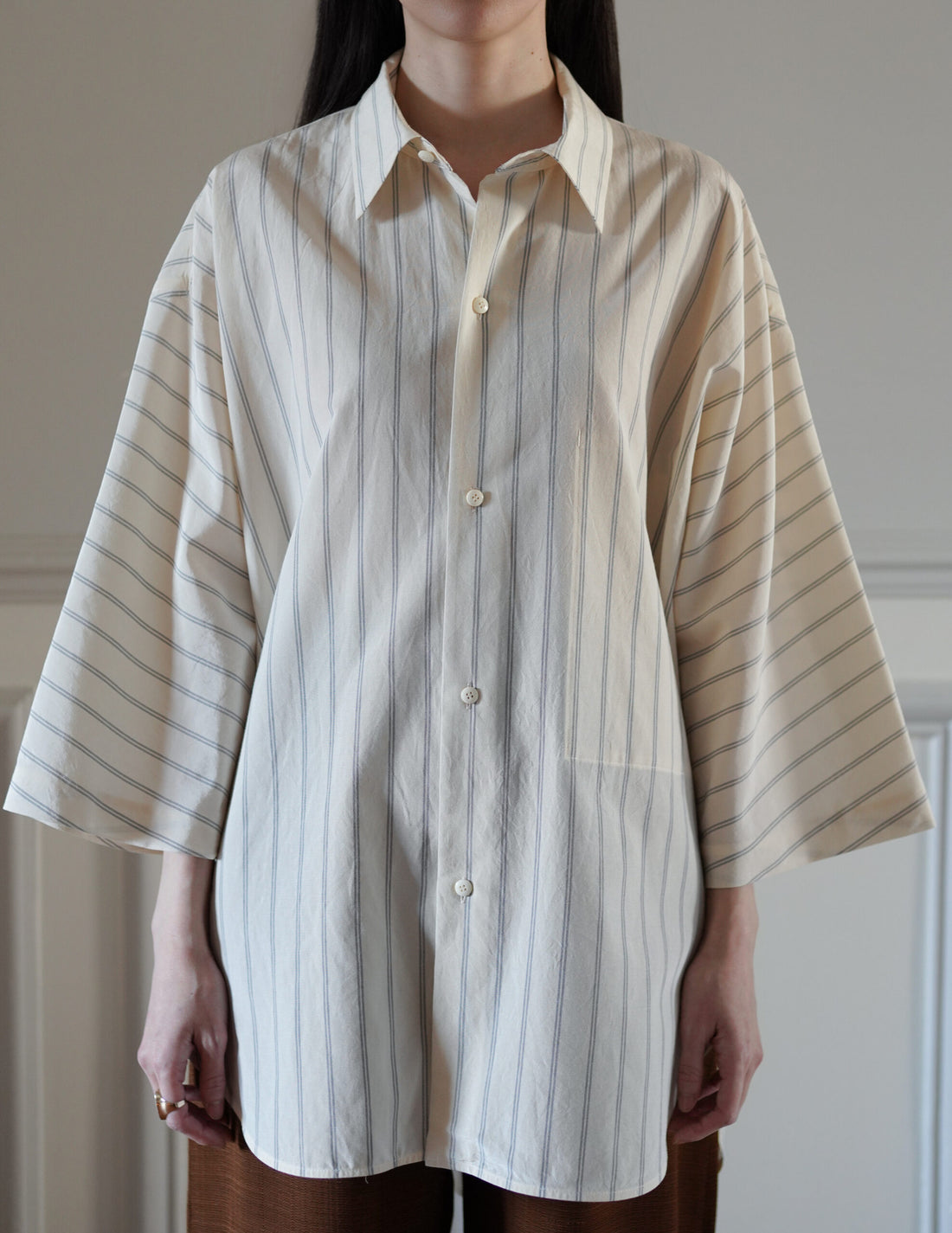 QUITAN | 3/4 Sleeve Shirt・Ivory White