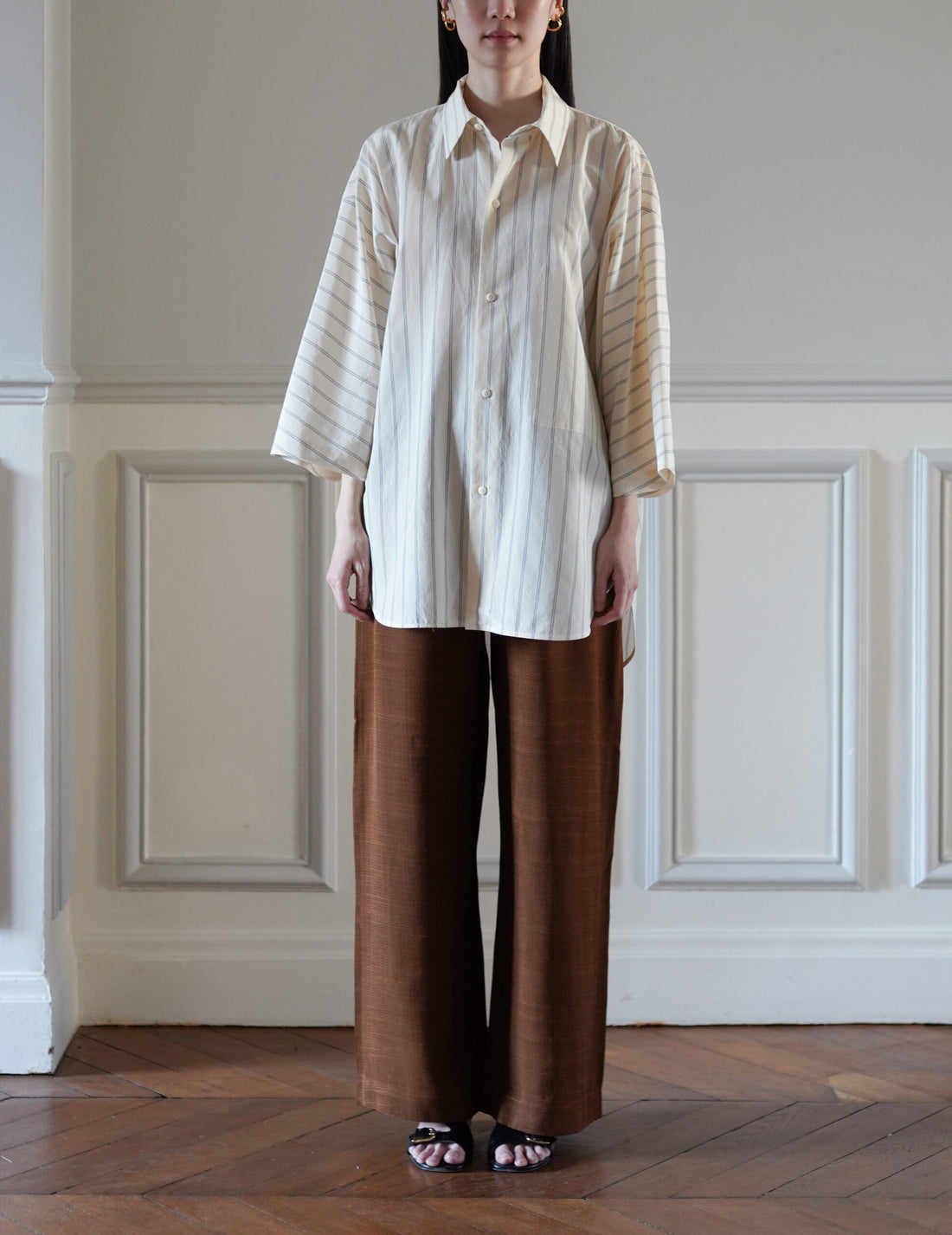 QUITAN | 3/4 Sleeve Shirt・Ivory White