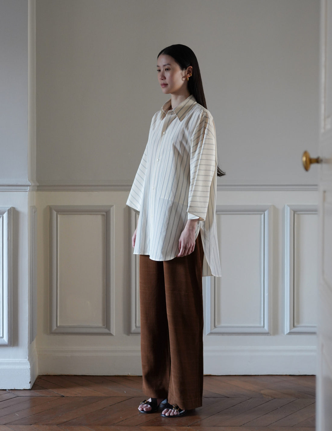 QUITAN | 3/4 Sleeve Shirt・Ivory White