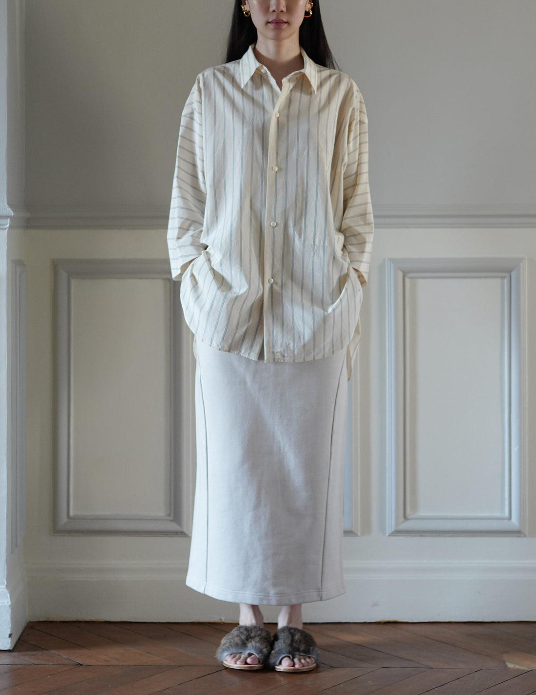 QUITAN | 3/4 Sleeve Shirt・Ivory White