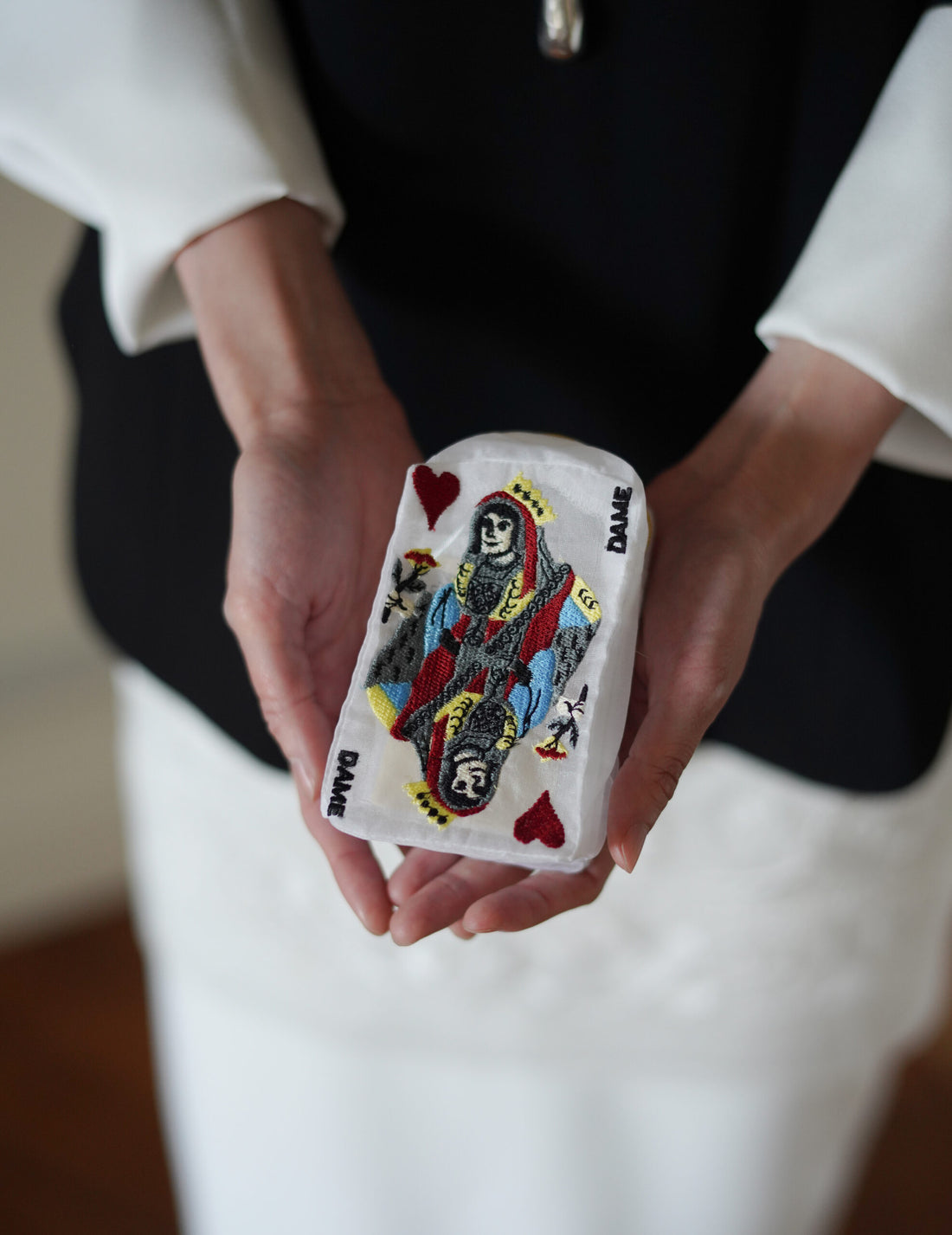 Brigitte Tanaka | Pochette Organza Carte à jouer