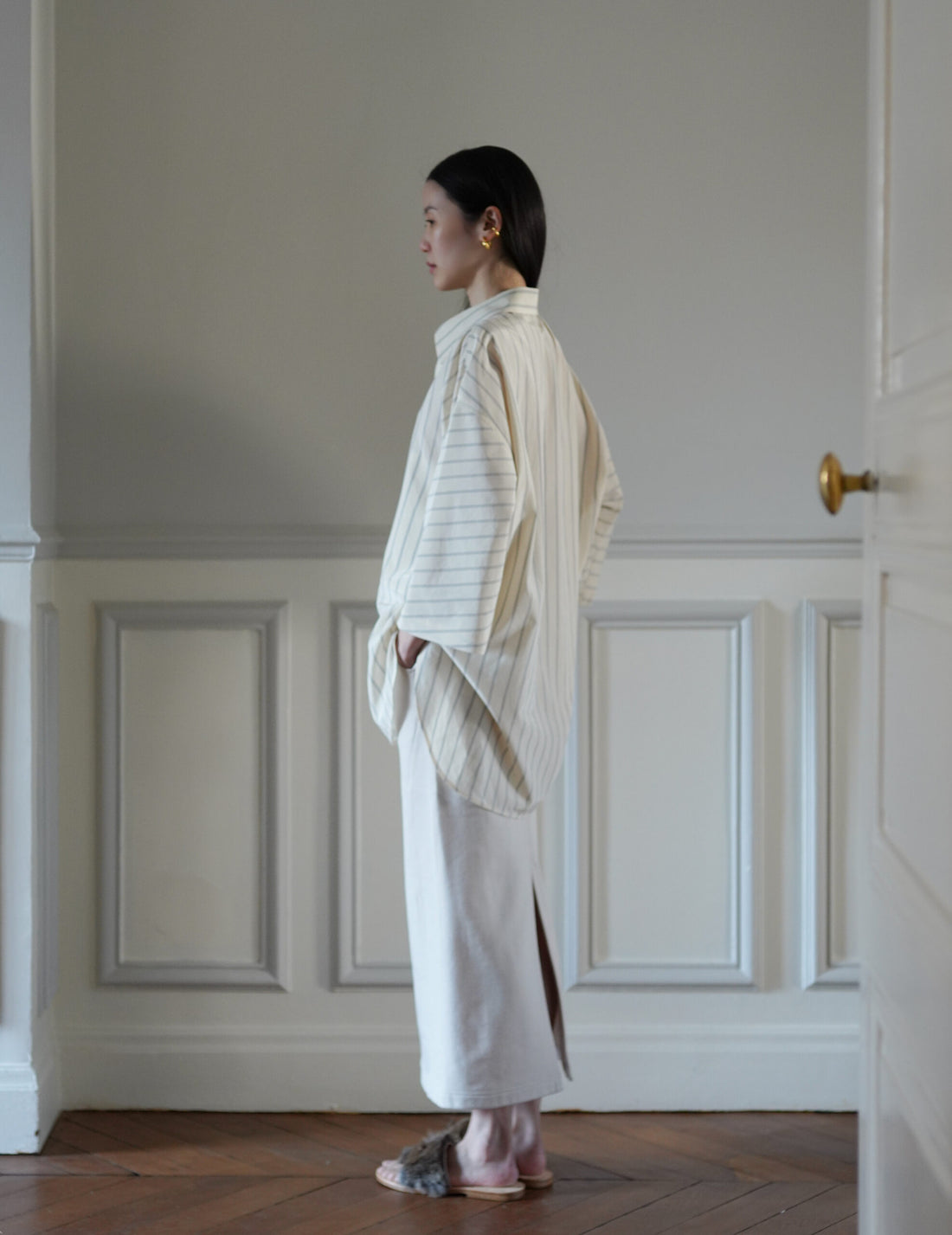 QUITAN | 3/4 Sleeve Shirt・Ivory White