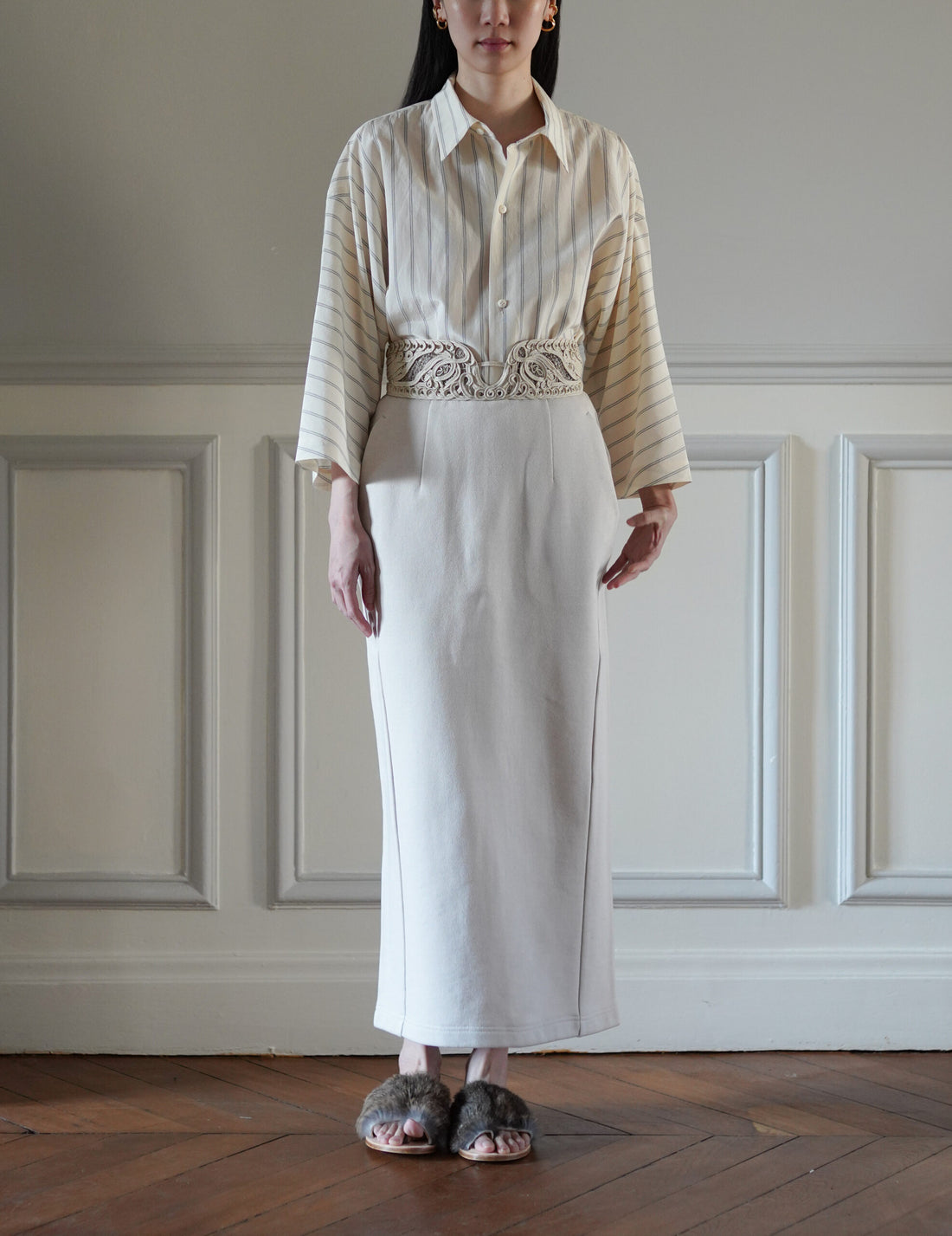 QUITAN | 3/4 Sleeve Shirt・Ivory White