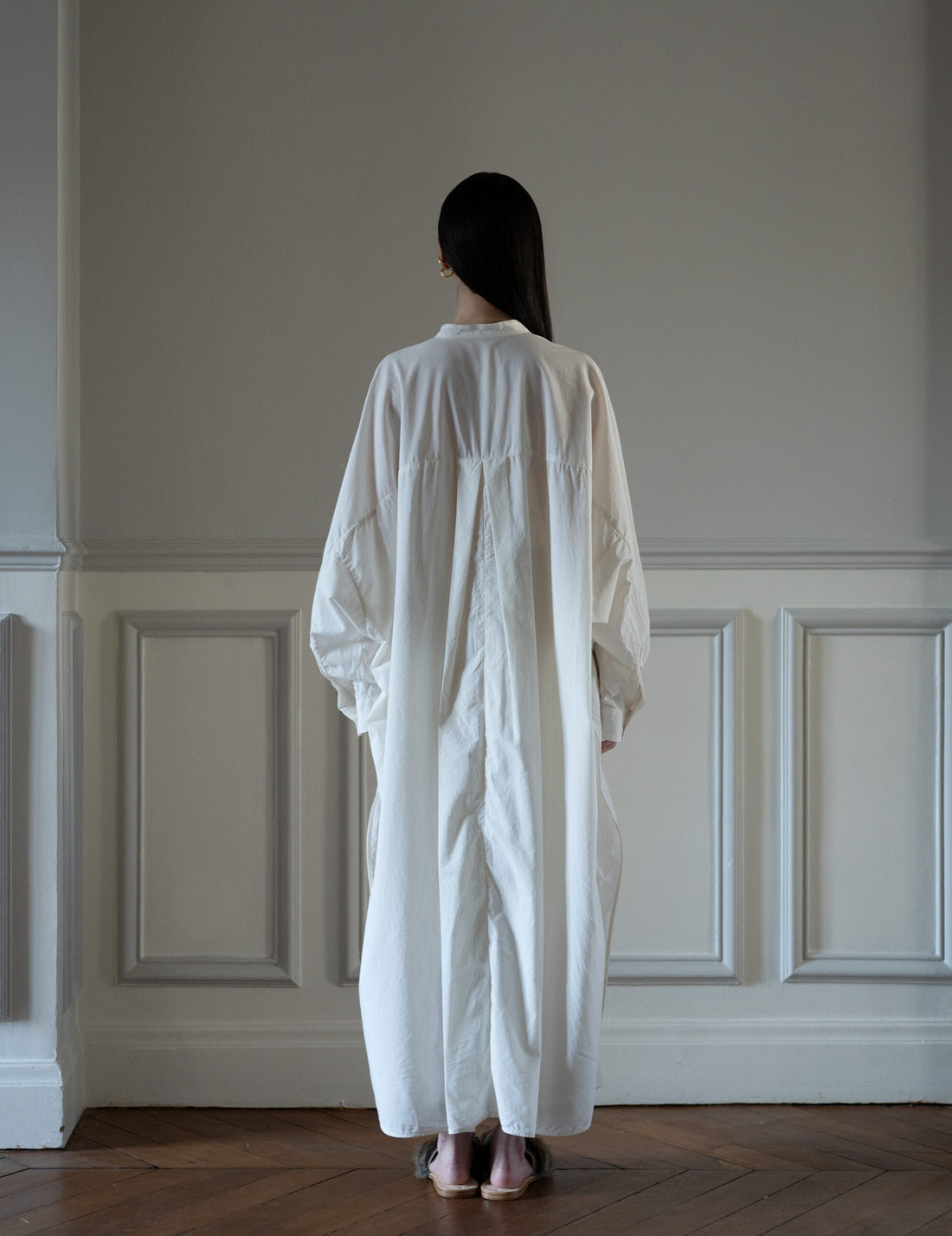 QUITAN | AO DAÏ Long B/C Shirt・White