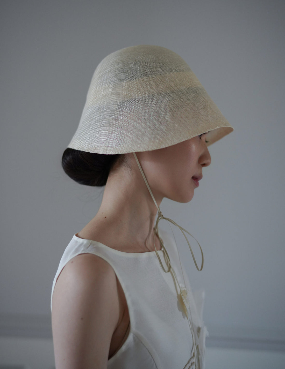 Mame Kurogouchi | Sinamay Crochet Hat - Ecru